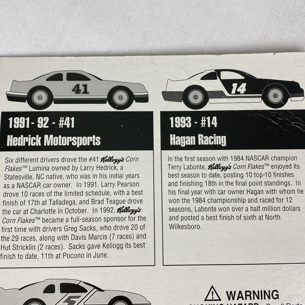 Vintage collectors, Kellogg’s cornflake commemorative six mini car collection